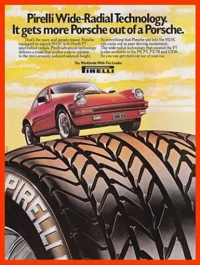 Click to enlarge Classic PIRELLI P7 Porsche Advert